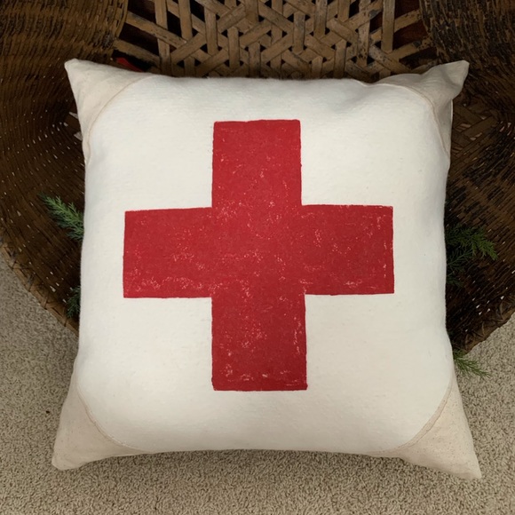 Swiss Cross Wool Pillow Cover - Picture 1 of 3